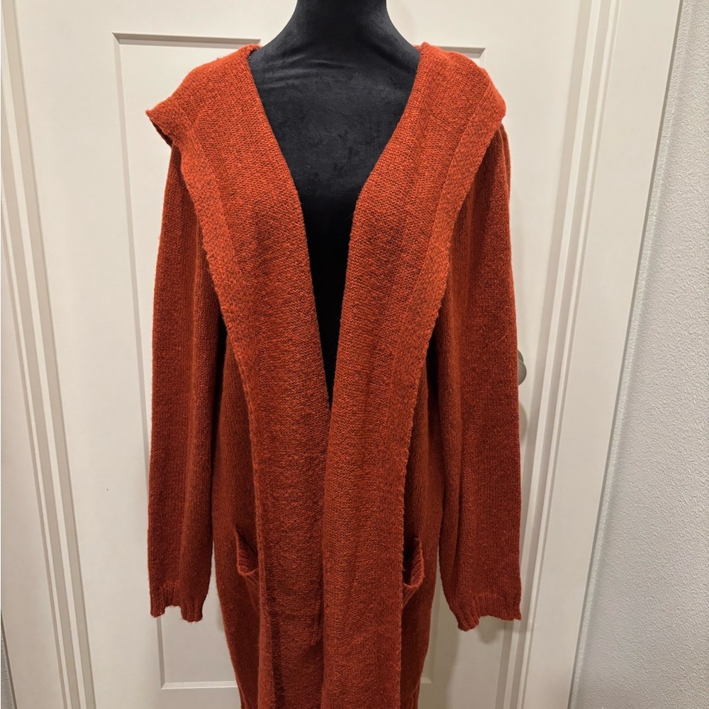 Florence Cardigan in color Hotsauce. Size 3X